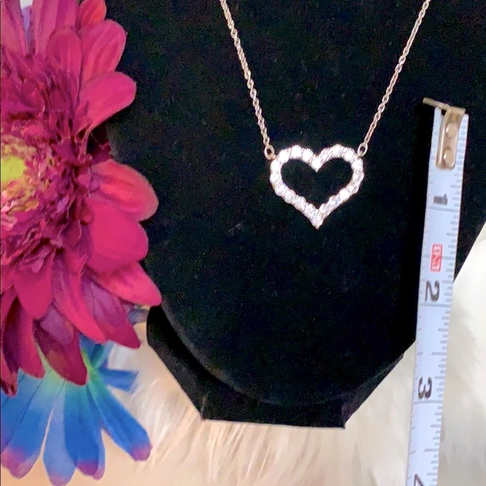 NEW! Diamond Open Heart Pendant - Picture 6 of 7